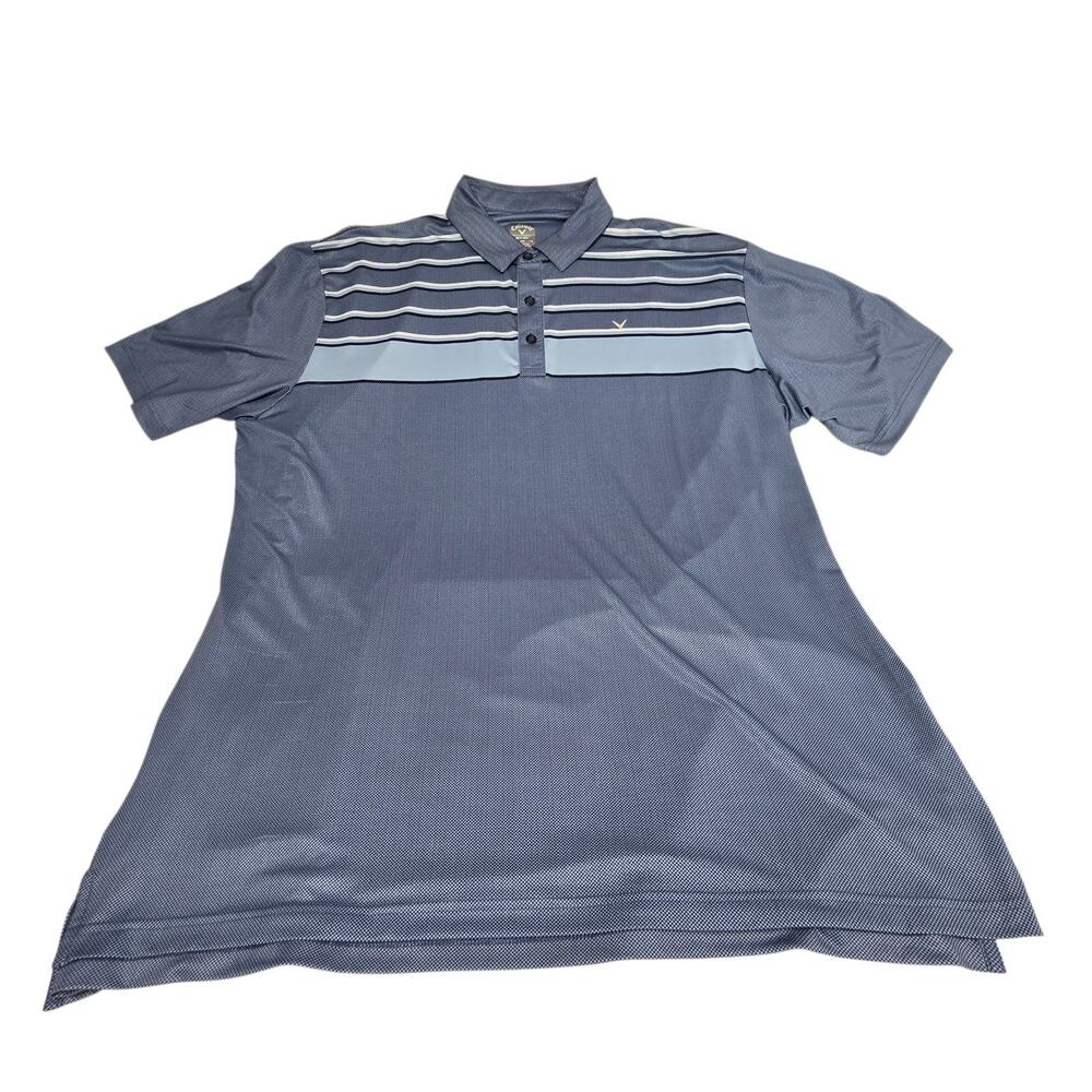 Callaway Gray Opti Dri Fit Golf Casual Mens Short Sleeve Polo Shirt Size XXL